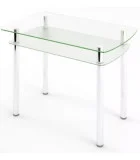 Glass dining table D-06-2 with tempered glass and chrome legs order